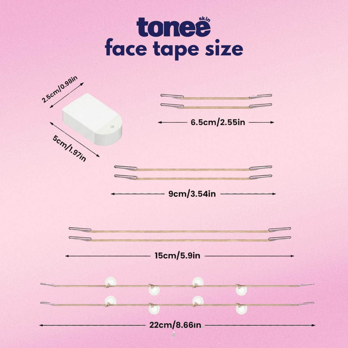 Tonee Face by Tonee Skin - cellulite smoothing, lifting, and firming tape for